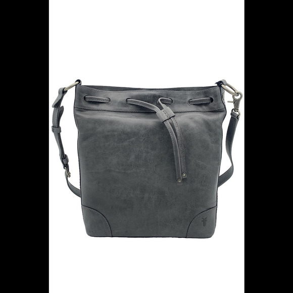 Frye Handbags - Frye Leather Melissa Drawstring Hobo Bag Carbon